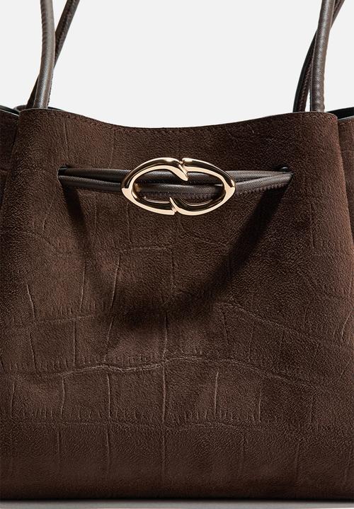 H&M - Drawstring-detail shoulder bag - dark brown