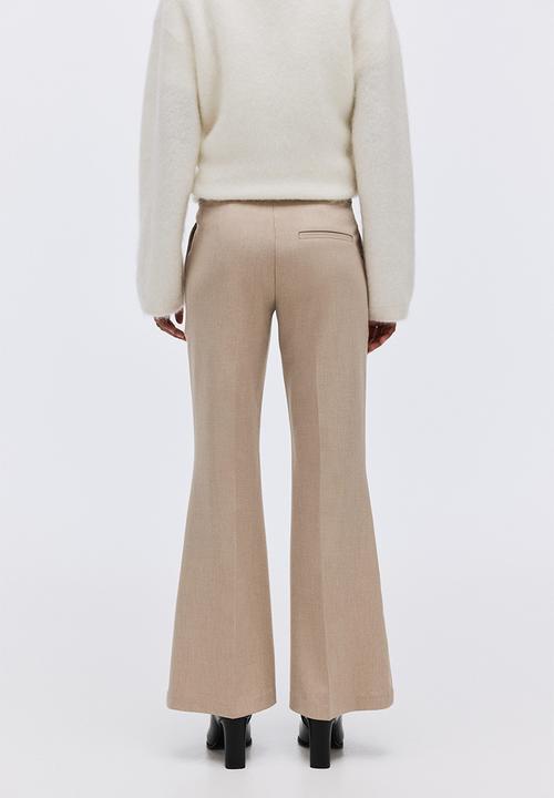 H&M - Flared trousers - light beige