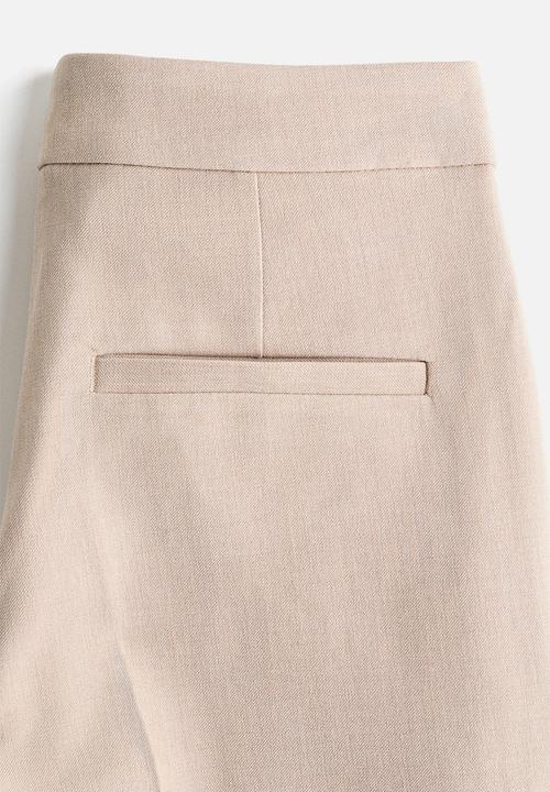 H&M - Flared trousers - light beige