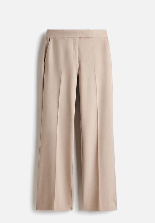 H&M - Flared trousers - light beige