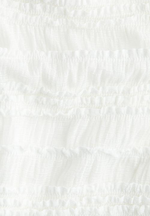 H&M - Smocked top - white