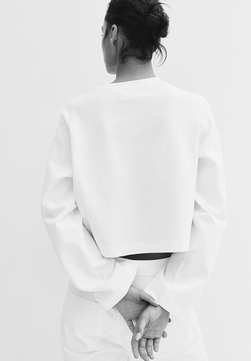 H&M - Short interlock top - white