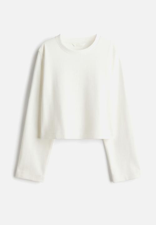 H&M - Short interlock top - white
