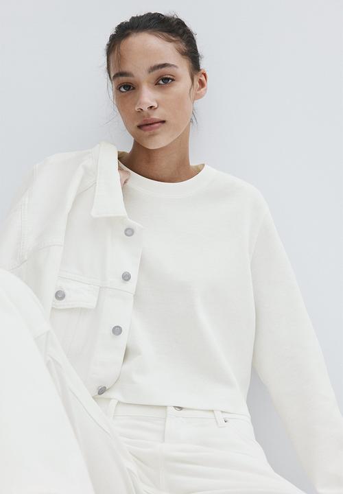 H&M - Short interlock top - white