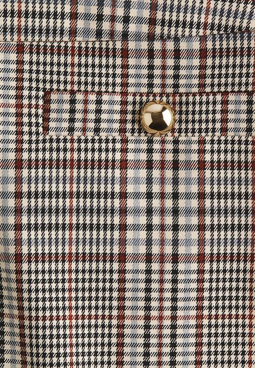 H&M - Skort - light beige/checked