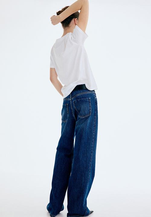 H&M - Wide high jeans - denim blue