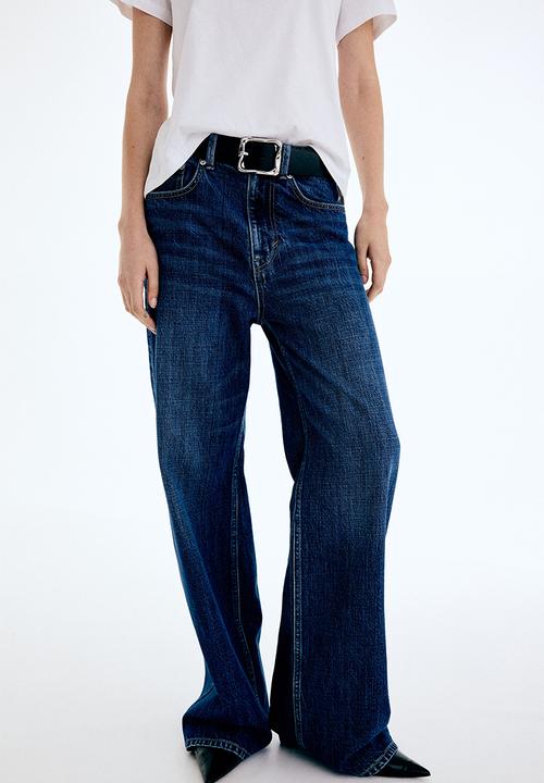 H&M - Wide high jeans - denim blue