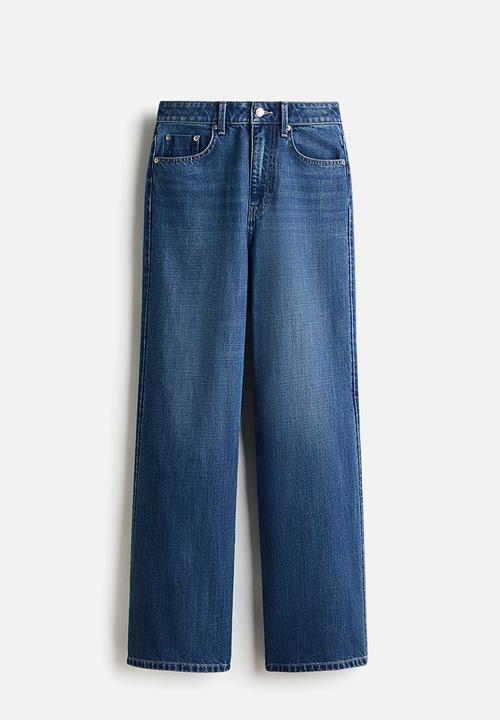 H&M - Wide high jeans - denim blue