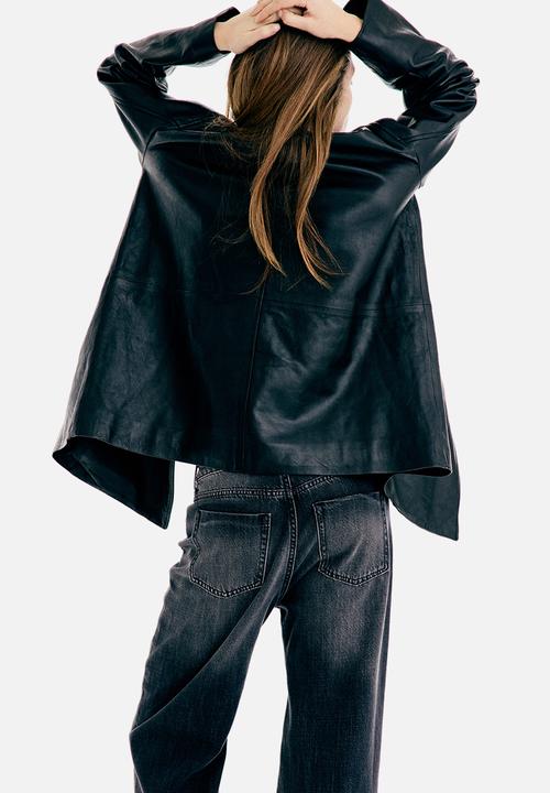 H&M - Wide high jeans - washed black