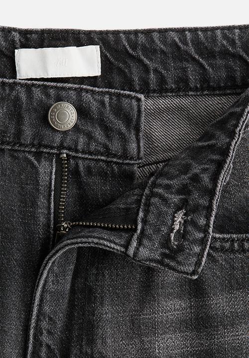 H&M - Wide high jeans - washed black