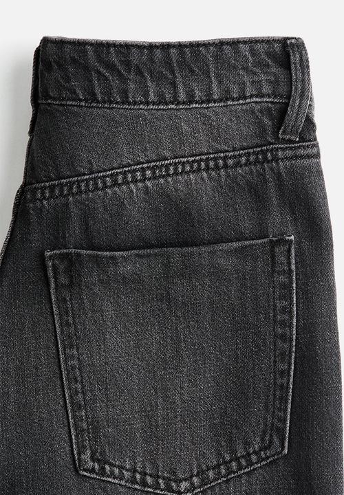 H&M - Wide high jeans - washed black