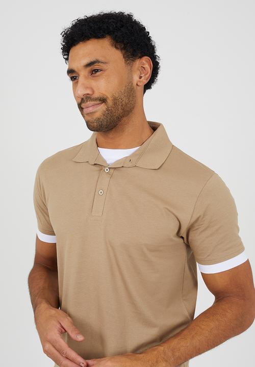 Brave Soul - Elgin T-shirt - Stone / Optic White