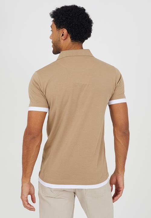 Brave Soul - Elgin T-shirt - Stone / Optic White