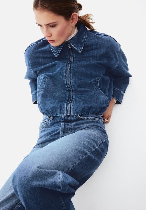 H&M - Oversized denim jacket - denim blue
