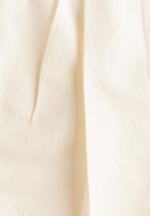 H&M - Tailored linen-blend shorts - ivory