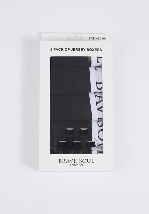 Brave Soul - 5Pk Boxers - Black