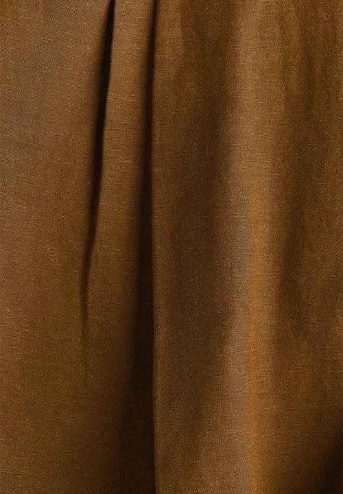 H&M - Tailored linen-blend shorts - dark golden olive