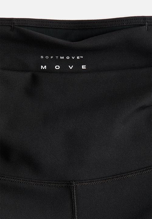 H&M - Wide sports leggings with softmove - black