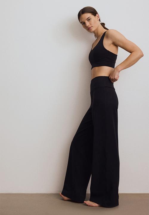 H&M - Wide sports leggings with softmove - black