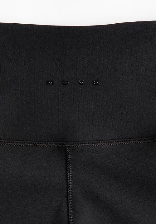 H&M - Wide sports leggings with softmove - black