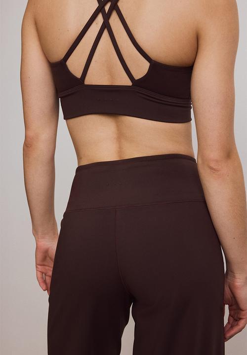 H&M - Wide sports leggings with softmove - warm brown