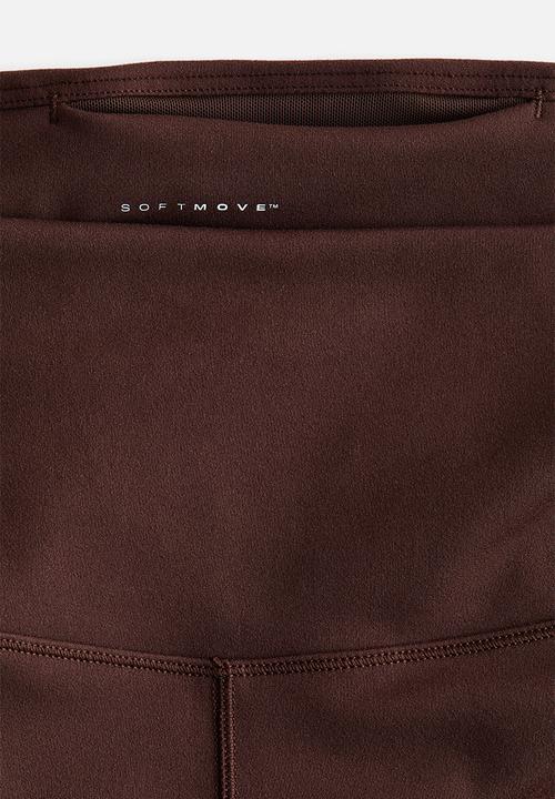 H&M - Wide sports leggings with softmove - warm brown