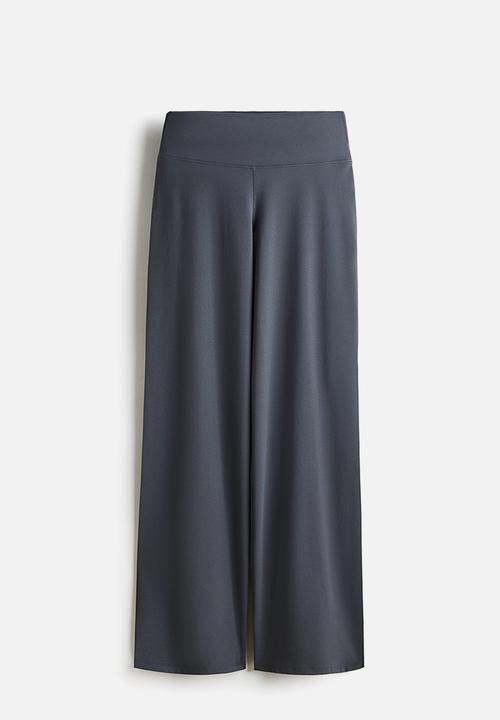 H&M - Wide sports leggings with softmove - dark clay grey
