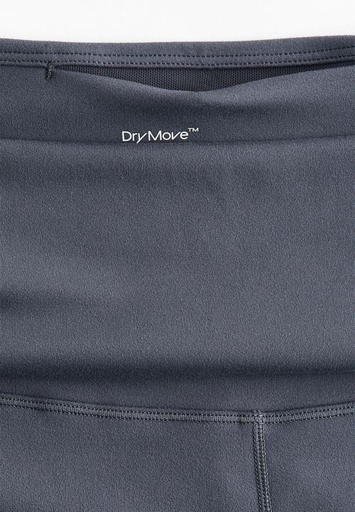 H&M - Wide sports leggings with softmove - dark clay grey