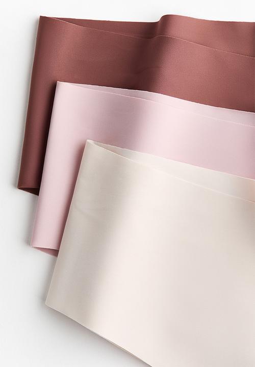 H&M - 3-Pack invisible hipster briefs with lycra - light pink/brown