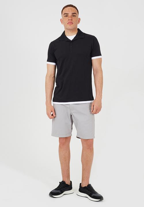 Brave Soul - Elgin T-shirt - Jet Black  / Optic White