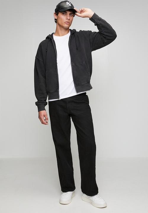 Levi’s® - Hayes Boxy Full Zip - Grunge Wash Jet Black