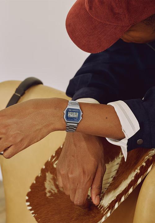 Casio - Retro Silver Blue Dial - Silver