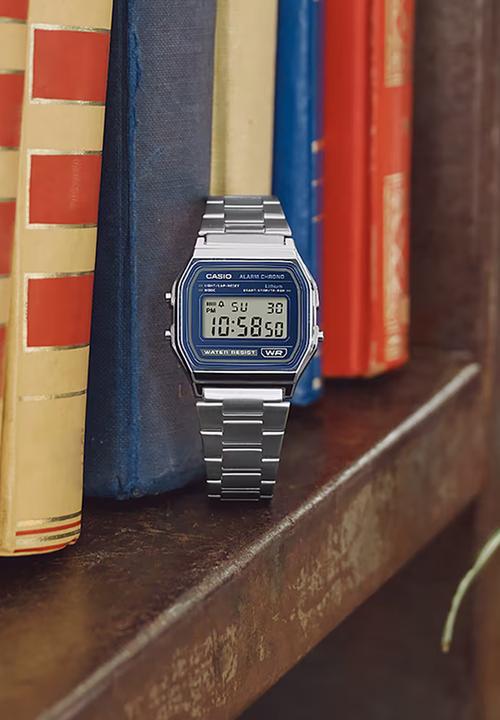 Casio - Retro Silver Blue Dial - Silver