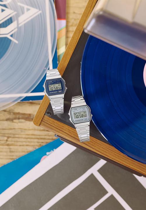 Casio - Retro Silver Blue Dial - Silver