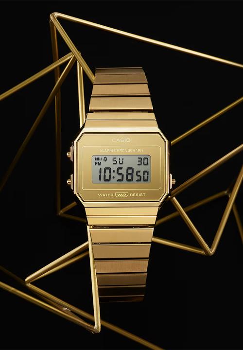 Casio - Retro Steel Gold Slim Case - Gold