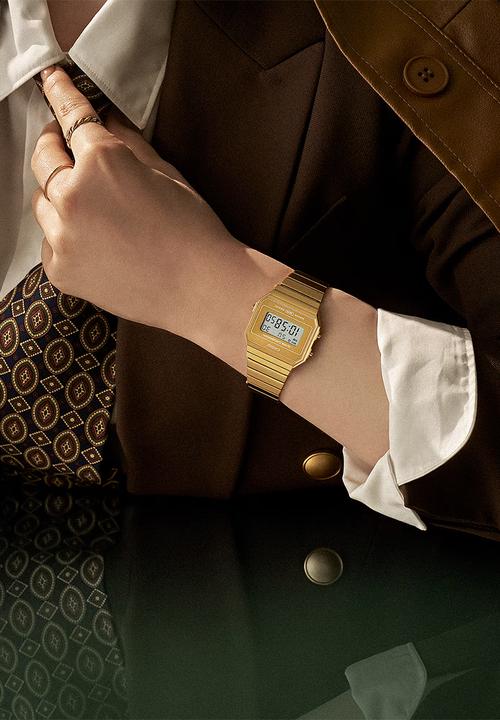 Casio - Retro Steel Gold Slim Case - Gold