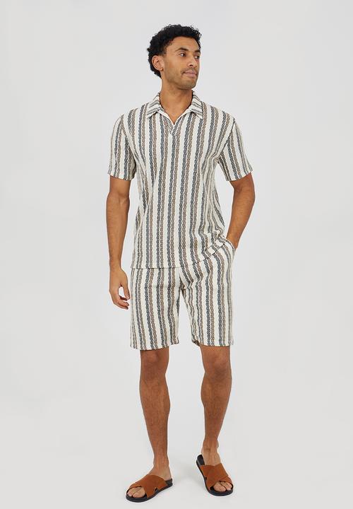 Brave Soul - Verigo Polo - Black / White / Khaki