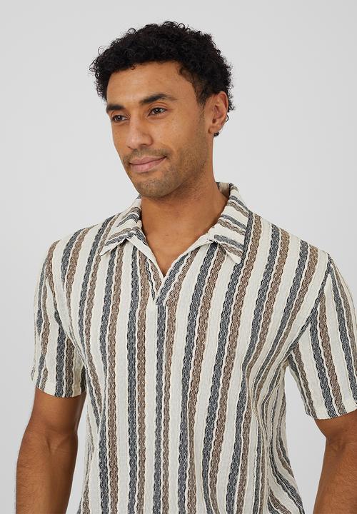 Brave Soul - Verigo Polo - Black / White / Khaki