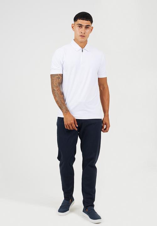 Brave Soul - MENS REGULAR FIT, SHORT SLEEVE GRIFFINB - OPTIC WHITE