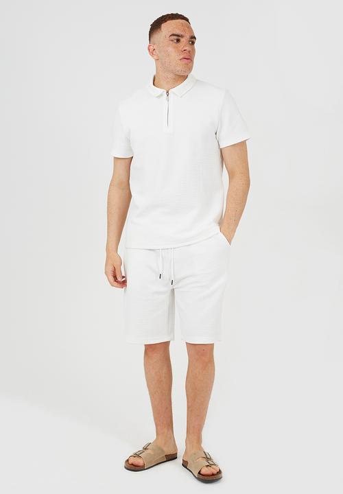 Brave Soul - MENS REGULAR FIT, SHORT SLEEVE HARLEM - OPTIC WHITE