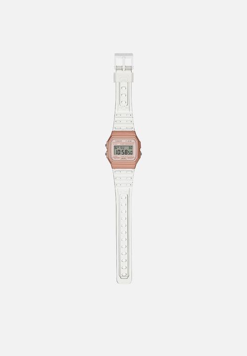 Casio - Semi Trans Square Rose Gold Digit - Rose Gold