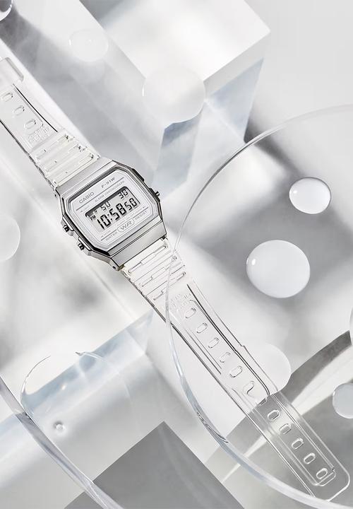 Casio - Semi Trans Square Digit - White