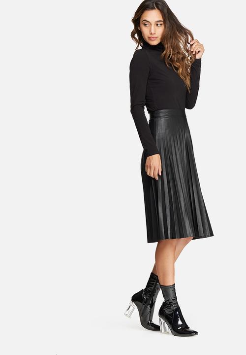 ONLY - Pleat PU skirt