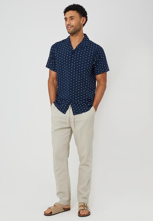 Brave Soul - Shekells Shirt - Navy/White