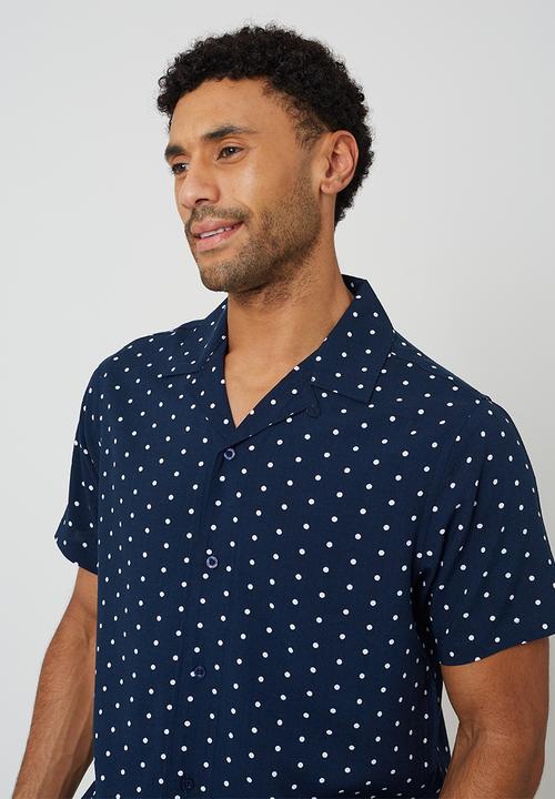 Brave Soul - Shekells Shirt - Navy/White