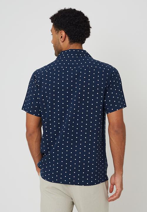 Brave Soul - Shekells Shirt - Navy/White