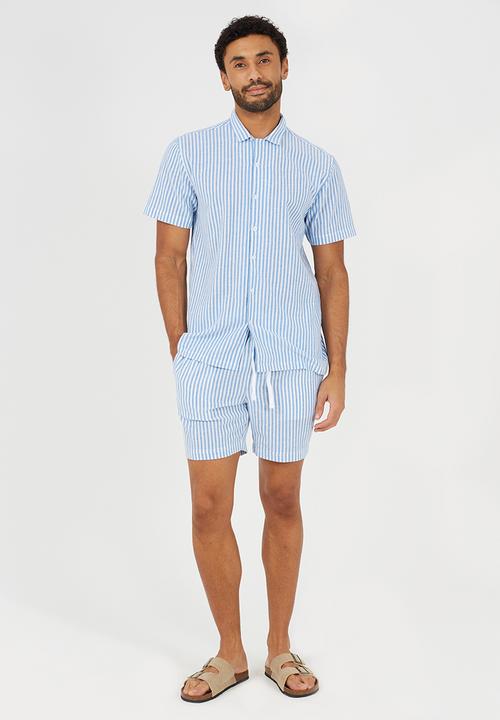 Brave Soul - Renley Shorts - Blue/White