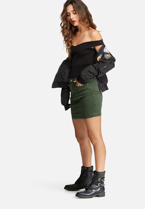 Missguided - Superstretch denim mini skirt