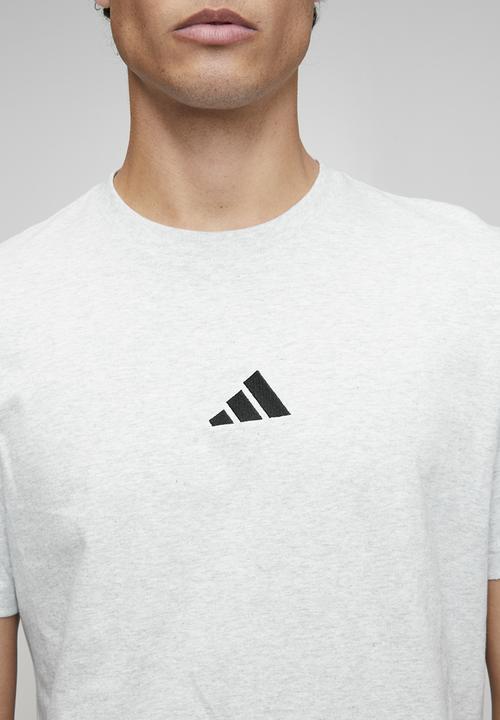 adidas Performance - Small Logo SJ Tee  - light grey heather/black