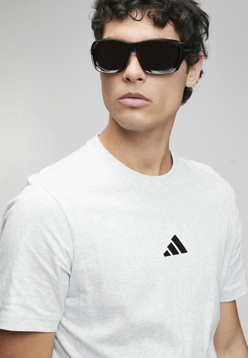 adidas Performance - Small Logo SJ Tee  - light grey heather/black